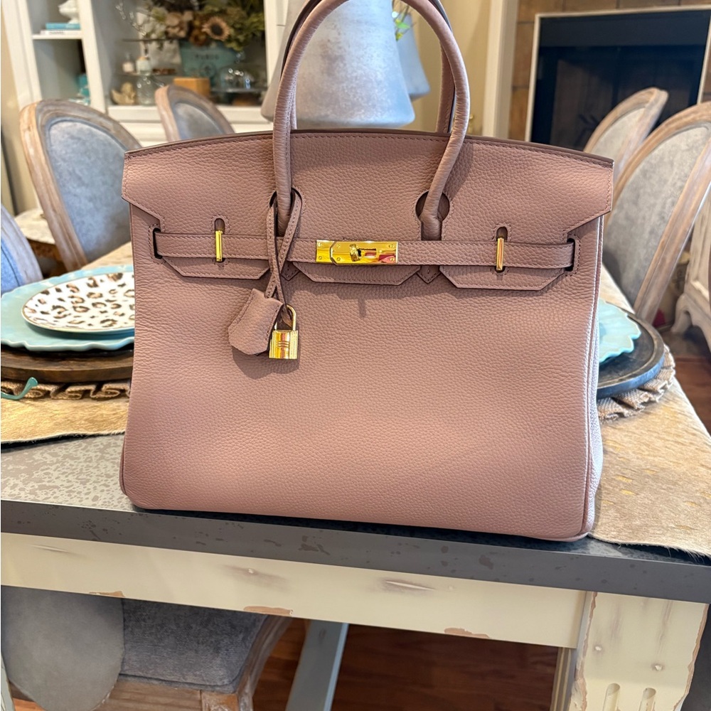 Mauve Leather Handbag